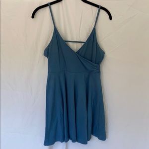 Blue wrap sundress